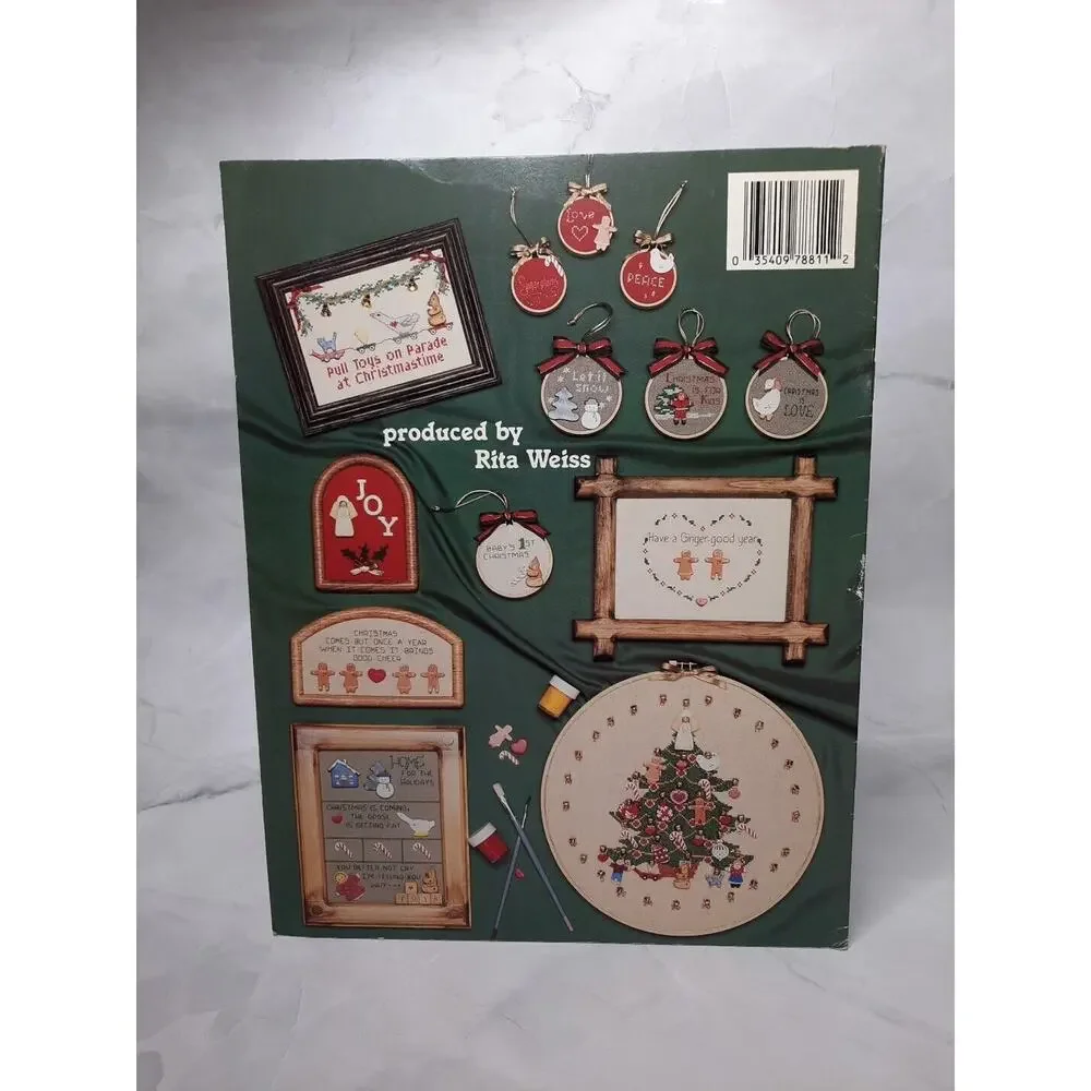 1987 American School of Needlework Christmas Cross Stitch Projects w Wood Shapes